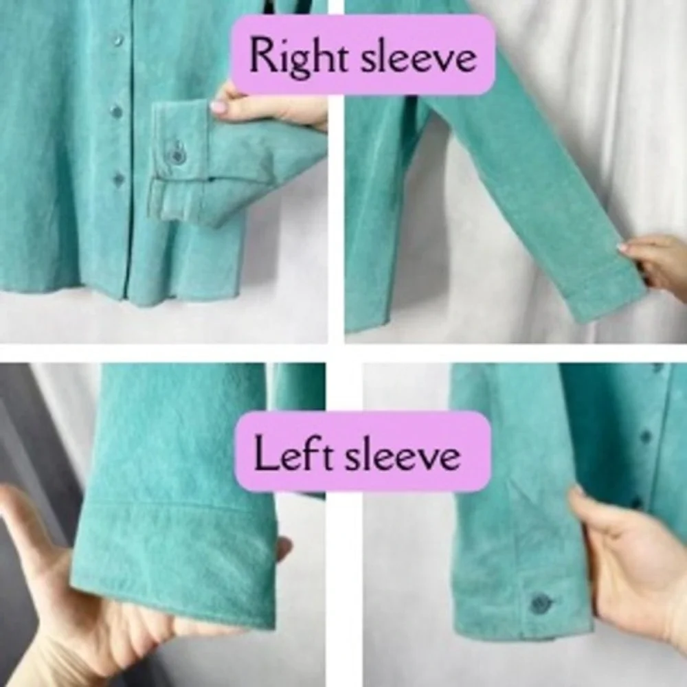 Pendleton Turquoise Blue Genuine Suede Shacket Shirt Jacket Womens‎ Size Medium